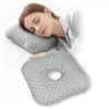 Ear Piercing Pillow for Side Sleepers with Comfort Hole (Gray)