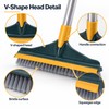 V-Shaped Floor Scrub Brush with Squeegee for Bathroom Cleaning –