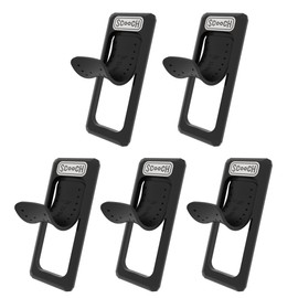 Scooch Wingback [5-Pack] Pop Up Phone Grip, Stand, and Car Mount for Smartphones [Two-Way Stand] Compatible with Any Smartphone and Most Cases, Works with Magnetic Car Mounts (Black)