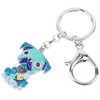 DOWAY Enamel Pug Dog Bulldog Keychain Cute Keyring and Charm