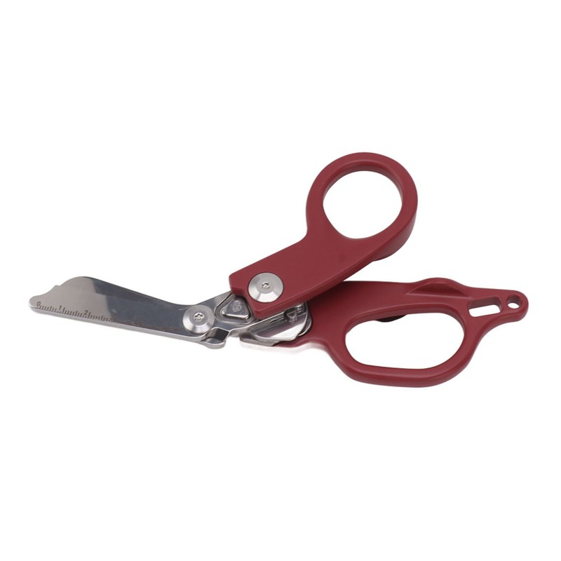 Emergency Response Shears Aluminum Alloy Multifunction Foldable Shears for Indoor