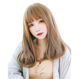 TefuRe C-8272-BrPp Medium Semi-Long Wig with Bangs