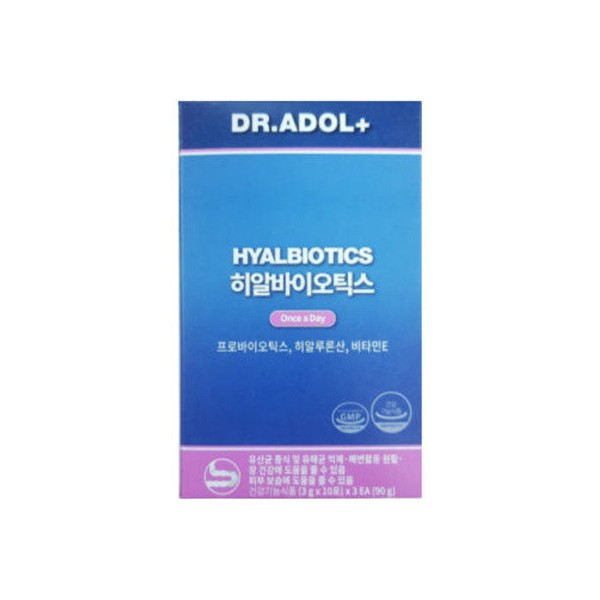 Dr. Adol Female Vaginal Lactobacillus Hyalbiotics Skin Health 3g x 30 sachets 1 box SJ / 닥터아돌 여성질 유산균 유래 히알바이오틱스 피부건강 3g x 30포 1박스 SJ
