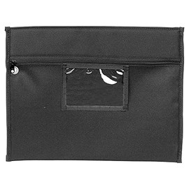 Black Padded Nylon Document Holder Route Bag with See-Through Pocket, 17.75" x 14" - Keep Drivers' Documents Organized, 1 Sewn-in Grommet - Made in The USA, J. J. Keller & Associates, Inc.