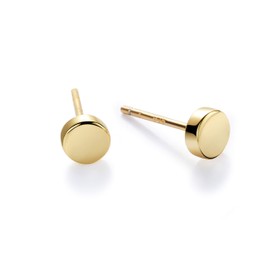 S.Leaf 14k Gold Plated Sterling Silver Earrings for Women Tiny Dot Earrings Dainty Earrings, Metal,