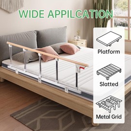 GRLEAYIE Bed Rails for Elderly Adults Safety, Folding Medical Bed Safety Assist Rail Handle, Collapsible Bed Side Grab Rail, for Preventing Falling Out of Bed, for Geriatric Handicap