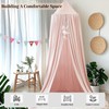 Vercico Kids Bed Canopy Round Dome Canopy for Princess (Pink)