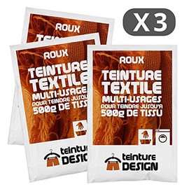 Set of 3 Textile Colours - Reddish Brown - Universal Textile Paint for Clothing and Natural Fabrics