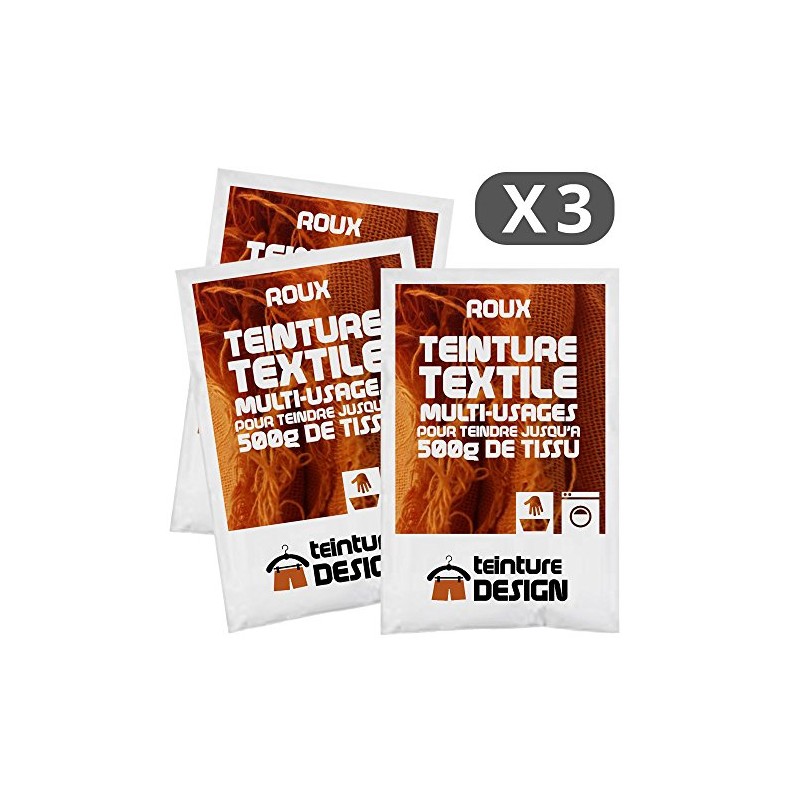 Set of 3 Textile Colours - Reddish Brown - Universal