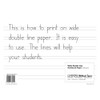 Handwriting Without Tears W100 Double-Lined Wide Notebook Paper, 5/16" Size