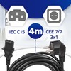 Power Cable 4 m – Plug Schuko and IEC C15
