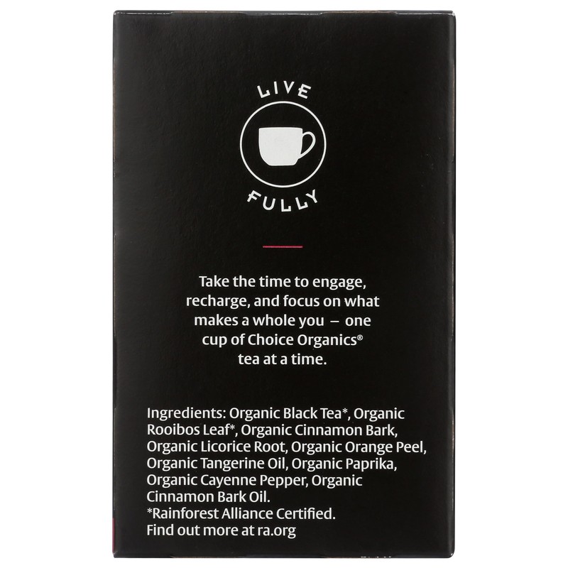 CHOICE ORGANIC TEAS Organic Spicy Cinnamon Chai Black Tea, 16