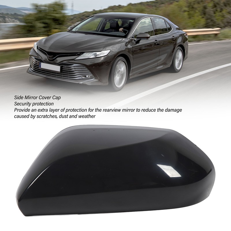 Side Mirror Cover Cap Black UV Resistant Rearview Mirror Cover