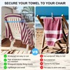 M METERXITY 6-Pack Towel Bands for Beach Chairs, Reusable Beach