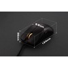 Ducky Feather Gaming Mouse, Black, USB, 7 Buttons, 16000 DPI,