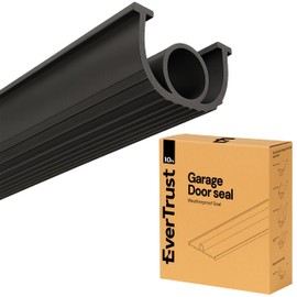 EverTrust Garage Door Bottom Seal – Weatherproof Stripping Rubber Seal with 5/16” T-Ends. Protect Your Garage from Weather and Dust with EPDM Rubber Garage Door Draft Stopper (10 Ft)