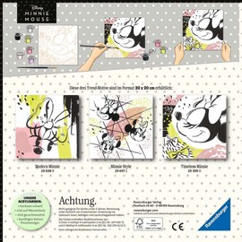 Ravensburger Painting by Numbers 29399 - Timeless Minnie - Painting by Numbers for Adults and Children from 12 Years