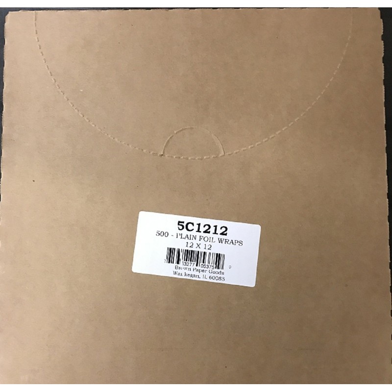 Insulated Cushion Foil Wrap, 5C1212, 12" x 12", Plain Silver