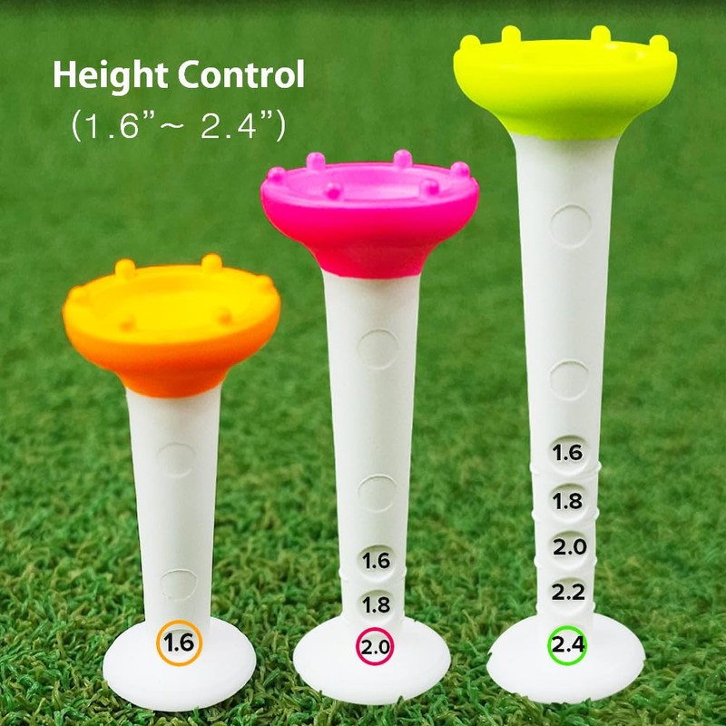 BIRDIE79 Big Easy Golf Tees with Magnetic Tee Keeper, Adjustable