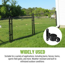 SPARKWHIZ Gate Hinges Wall Mount 2-3/8'' Pipe Gate Hinge with 5/8'' Pin for Barn Fence Farm and Sports Field Gate, ONLY Fit 2-3/8'' OD Posts, Pipes, Pack of 4