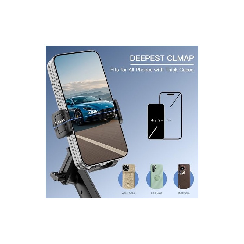 Cup Phone Mount for Car - 2026 Upgraded Long Arm