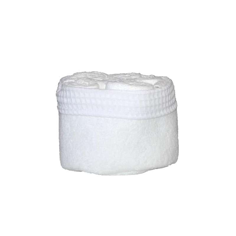 SUD ÉTOFFE Cotton Guest Basket with Napkins, White, One Size