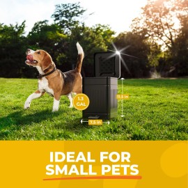 AnimoGoods Small Dog Poop Trash Can Outside, 1.3 Gal Stainless Steel Dog Waste Trash Can...