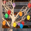 O-Kinee Easter decoration: Plastic Easter Eggs with Ribbon Colourful for