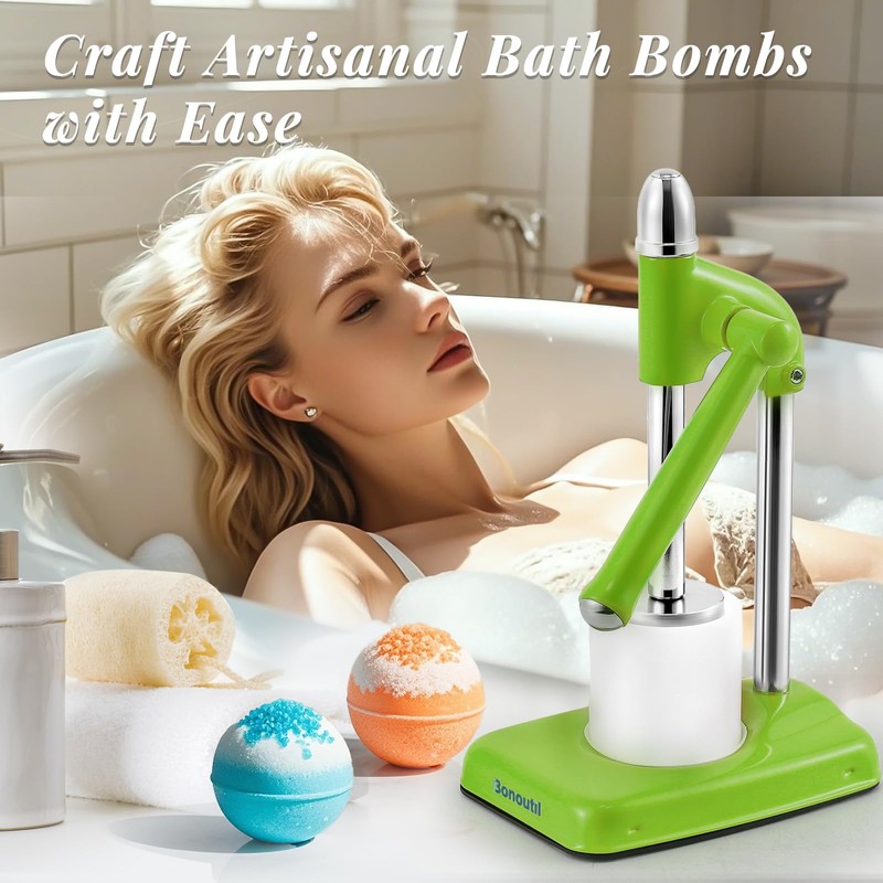 Bonoutil Bath Bomb Press Machine-2 Molds Easy Press Bath Bomb