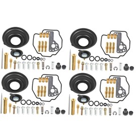 4 Set of Carburetor Repair Kits with Diaphragm Air Cut-off Valve Replacement for Yamaha Vmax 1200 VMX1200 1985-2007