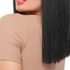 Women Long Straight Hair Full Wig Black Synthetic Wig With