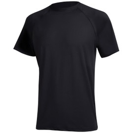 YuKaiChen Men's UV Protection Swimming Shirt Men's Swimming Shirt Quick-Drying Breathable Sun Protection Shirt Rash Guard Shirt with UPF 50+ for Water Sports, black, M