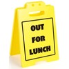 Out for Lunch Desk Sign - Office Lunch Break Indicator,