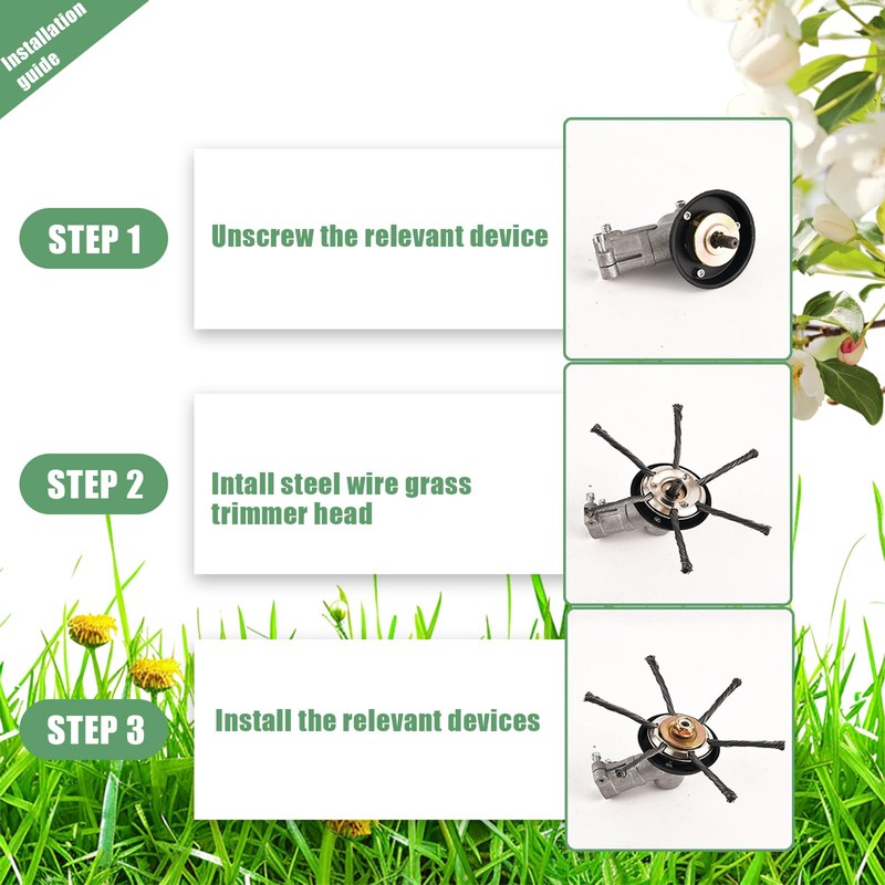 6" Steel Wire Trimmer Head for Weed Eater – 2025