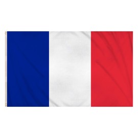 Henbrandt Large France Flag Blue, Red and White Tricolour French Flag World Cup Six Nations Decoration Double Sided French Banner European Flags 5FT x 3FT with Eyelets Flag France