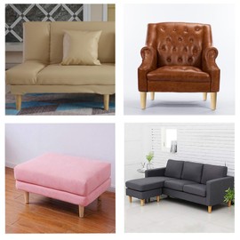 PANVOCYON Wooden Furniture Legs Round Solid Wood Sofa Legs Replacement Legs for Sofa Set of 4