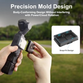 FitStill Screen Mini Blackout-Schutzhülle für DJI Osmo Pocket 3, blendfreies, entspiegeltes Pocket 3-Zubehör, Bildschirmschutz, drehbar, passt Sich Ihrem Körper an