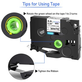 USUPERINK 3 Pack Compatible for Brother P-Touch HSe-221 HSe221 HS-221 HS221 Black on White 8.8mm 0.34'' Heat Shrink Tubing Label Tape for Wire Cable use in PT-P710BT P700 P750W P900 Label Printer