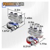2PCS Battery Terminal Connectors with 3 Way -12V Automotive Top