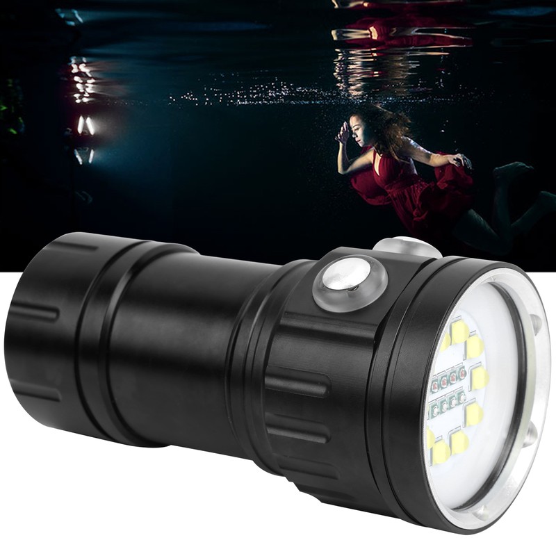 LED Diving Flashlight Portable Professional Underwater Lighting Waterproof Submarine Lamp
