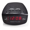 Westclox 80209 Red LED Display Dual Alarm Clock Radio with