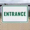 M METERXITY 1-Pack Entrance Sign 12x8 Inch Aluminum Reflective Enter