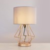 Modern Copper Metal Basket Cage Touch Table Lamp with a