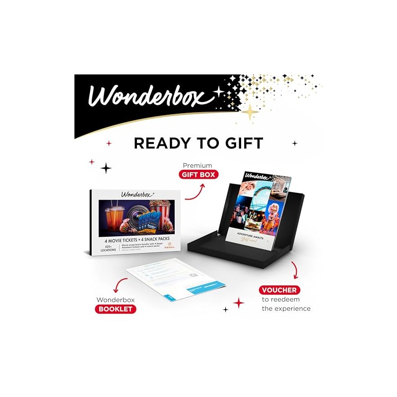 Wonderbox Regal Movie Gift Box, 4 Tickets & 4 Snack