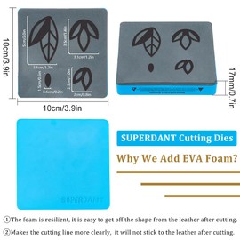 SUPERDANT Multilayered Leaves Cutting Dies Leaf Shape Leather Die Cutter Faux Leather Flower Petals Die Cuts Earring Craft Cutting Tool for Women DIY Making Wooden Dies for Crafter