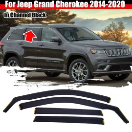 LUC Fits 2011-2021 Jeep Grand Cherokee Window Visors Rain Sun Guard Vent 4Pc Set