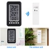 LCD Digital Indoor Outdoor Thermometer Clock Temperature Meter Wireless Transmitter
