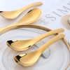 Bisda Thick Heavy Duty Soup Spoons, Set of 4, Stainless