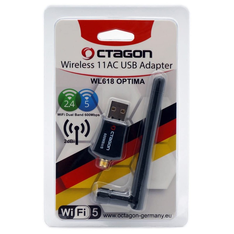 Octagon WL618 Optima WLAN 600 Mbit/s +2dBi Antenne USB 2.0