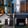 FAISHILAN 2-Pack Dusk-to-Dawn Outdoor Wall Lights – 2-Layer, 1200 LM,